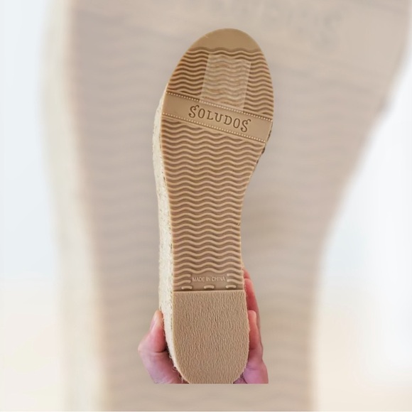 Soludos Minorca High Platform Leather Sandals Wedges NEW! - Picture 5 of 7